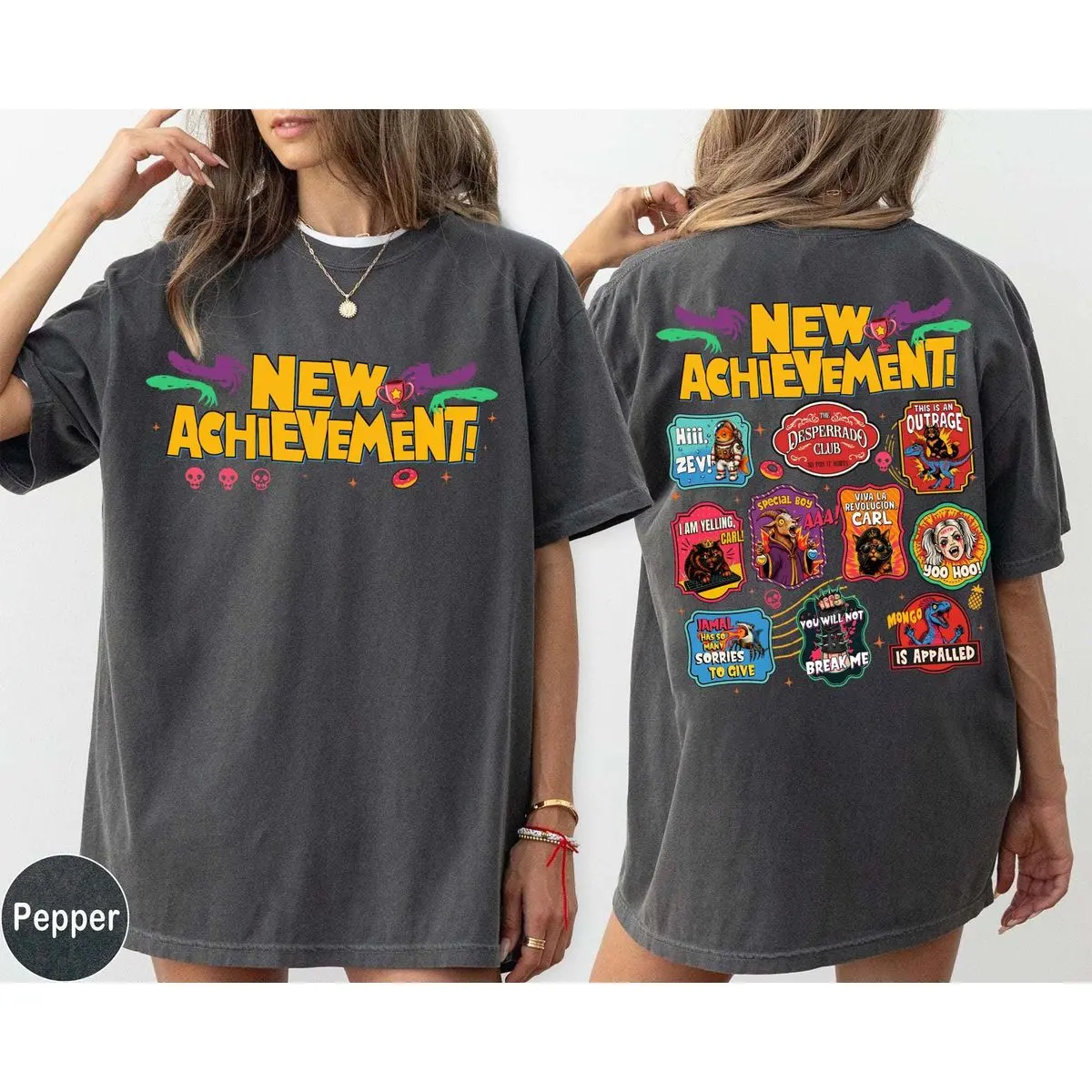 Comfort Colors Vintage Dungeon Stamps Shirt, New Achievement Tshirt, Dungeon Crawler Tee, Unisex Fitted Short Sleeve Tee, Casual Clothing