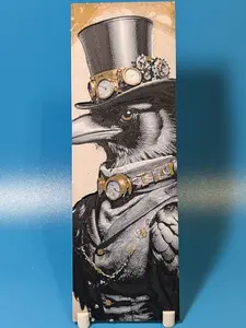 Steampunk Raven Bookmark - 3D Printed Literary Companion, New from BakerMakes Collectibles, Great for Booklovers and Unique Gifts!