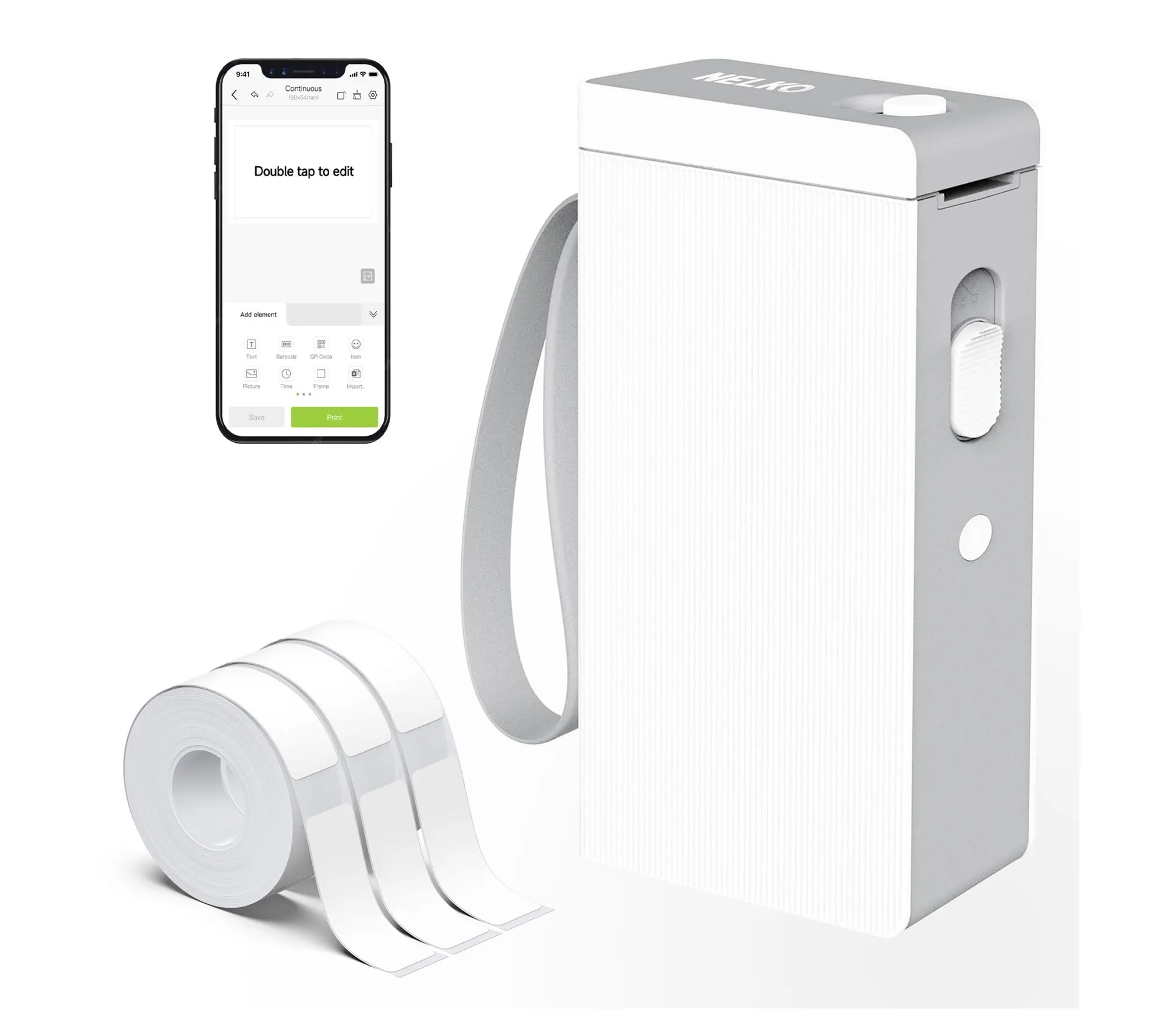 Nelko P22 Bluetooth Label Printer with 3 180pcRolls Nelko P22 Bluetooth Label Printer with 3 180pcRolls