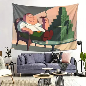 Peter Griffin Poster Realistic Colorful Wall Tapestry for Bedroom Office Living Room Home Decor with Free Accessories for Party Game Room wall decor flags Decoration Gift