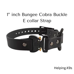 1" Quick Release COBRA® Bungee E-Collar Strap – BioThane® Replacement for Dogtra, Garmin & E-Collar Technologies, Waterproof & Handmade in USA