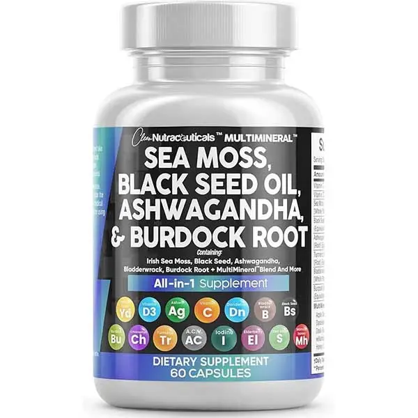 Live Only - MultiMineral Sea Moss Black Seed Oil Ashwagandha Pills