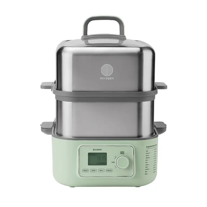 BUYDEEM 14L Multi-Function Steamer & Slow Cooker - $20 Off, Now Only $319 - Dual Layer Electric Steamer for All Cookware
