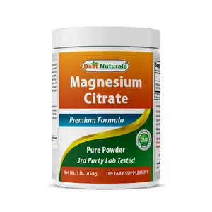 Best Naturals Magnesium Citrate 1 Lb Pure Powder Premium Formula 3rd Party Lab Tested Non-GMO Gluten-Free Dietary Supplement - Sodium