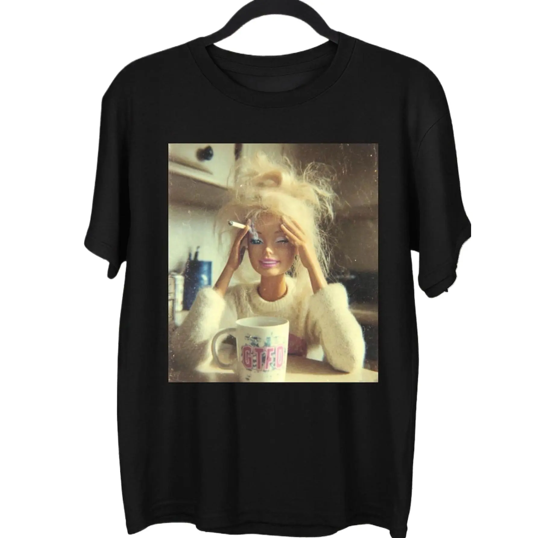 Funny Distressed Doll Face Viral Meme Graphic Unisex ShirtVintageTee CoolTshirtVintageTee CoolTshirt