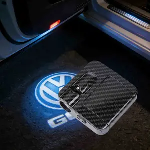 Set of 2 LED welcome light door projection lamps for cars, compatible with Volkswagen Passat Variant B8, Touareg, Tiguan, Golf; also suitable for Ford, Chevrolet, Toyota, Honda, Hyundai, and Volkswagen vehicles.