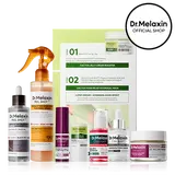 [Dr.Melaxin Official] 8-Piece Glass Skin Glow & Firming Routine Set | Peel Shot Exfoliator, Calcium Volume Multi Balm & Cream, Spicule Serum, Cactox Hydrogel Mask | Korean Skin Care Set for Glowy, Bouncy Skin