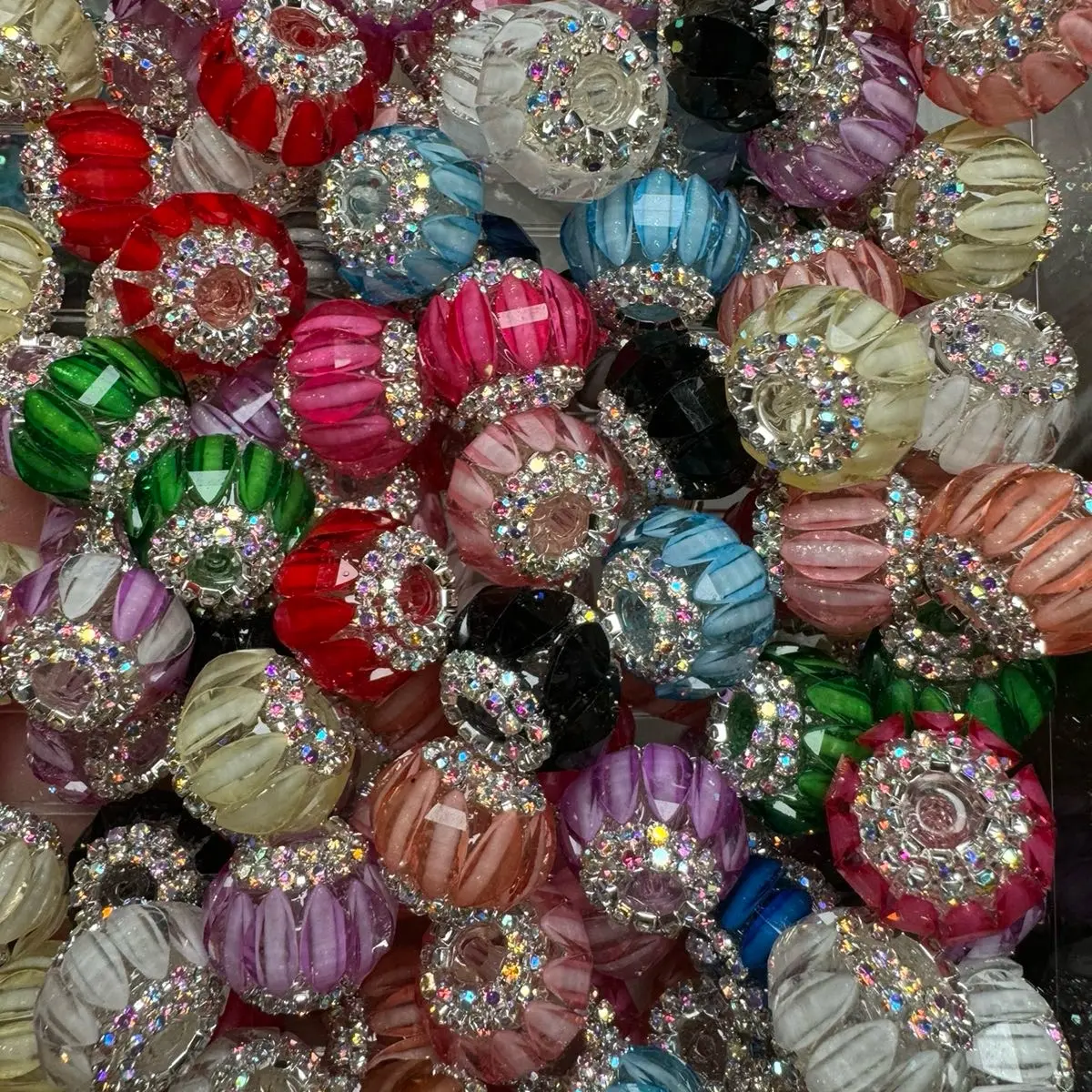Fancy Design Bead Assortment - 10pc Small Ball Supplies, Beadable Pen-Friendly, for Jewelry Making, DIY Beads, All Seasons Craft Projects