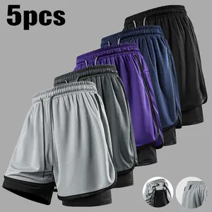 Double-layer sports shorts with a loose outer layer and a breathable quick-dry liner, perfect for running, workouts, and everyday casual wear, Athleisure Shorts, Lightweight Shorts, Gym Shorts