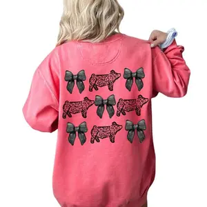 Vintage Stock Show Pig Sweatshirt - Retro Hog Shirt For Market Show Mama - Livestock Pullover Crewneck