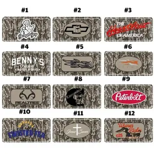 Dough Boy/ Chevy Girls/ Chevy The Heartbeat Of America/ Sitka/ Realtre/ Peterbilts/Jesus Saves Bottomland Camo Car License Plate, Durable Aluminum Tag, 12 Designs, Universal Fit, Fade-Resistant Print, Personalization Ready, Car Accessories, Car Décor