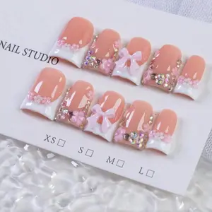 Size (M) charm duck press on nails