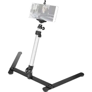 Photo Copy Stand Pico Projector Stand with Phone Clamp Overhead Phone Mount Smartphone Compatible Tripod