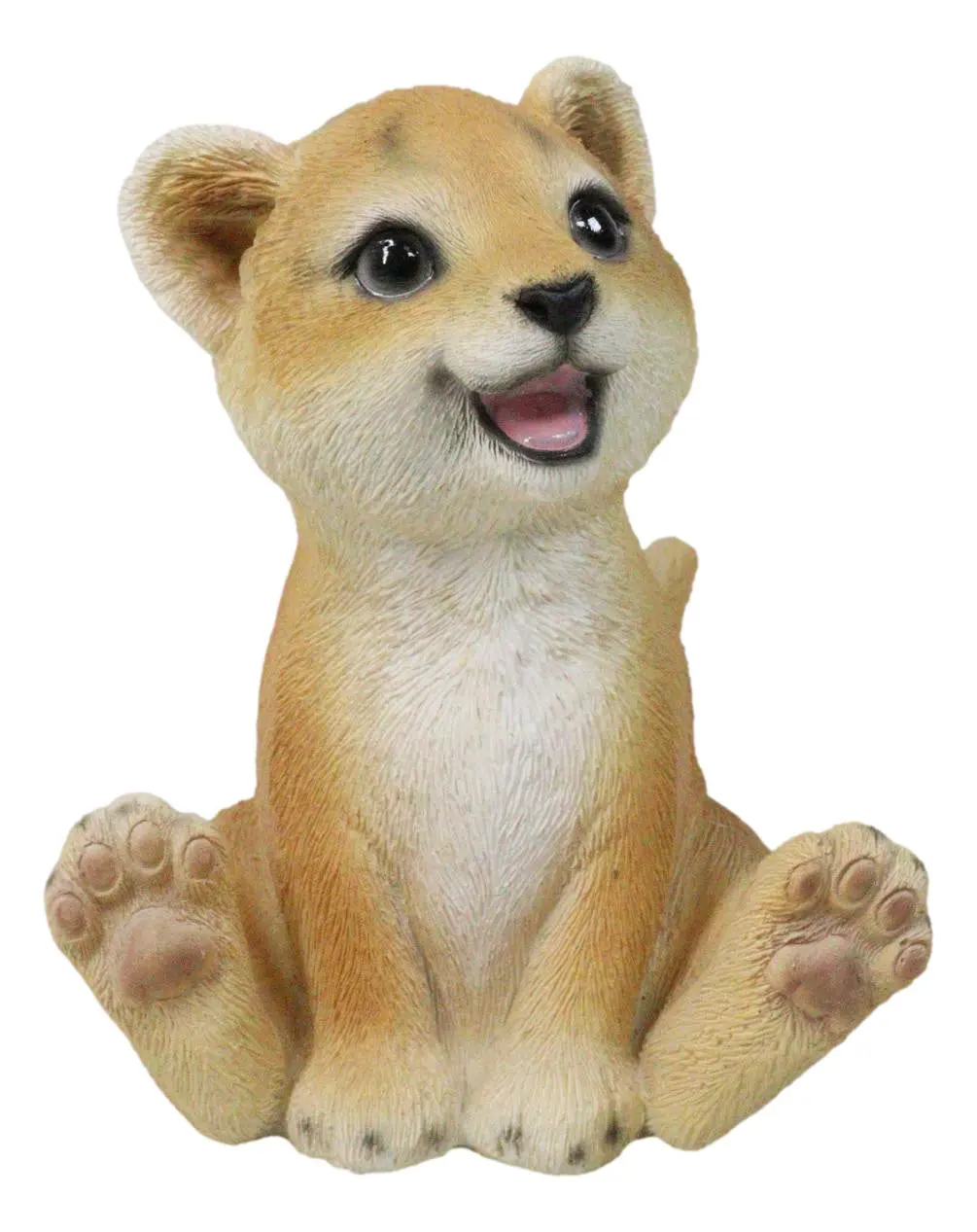 African Lion Cub Figurine - 4" Long Safari Jungle Decor, Adorable Shelf Ornaments, Room Decor Gift for Home Supplies