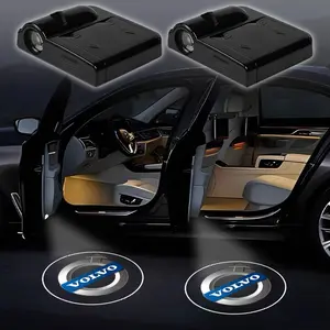 2pcs LED Welcome Light for Volvo R Design, Xc70 Xc60 Xc40 Xc90 V60 V70 S90 S60, Logo LED Courtesy Lamp, Car Door Ghost Shadow Light, Led Car Lights Interior