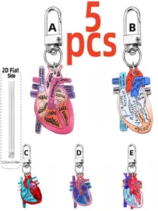 Heart Shaped Nurse Themed Keychain, Creative Cartoon Simulated Heart Shaped Acrylic Pendant, Fashion Accessories for Women & Men
