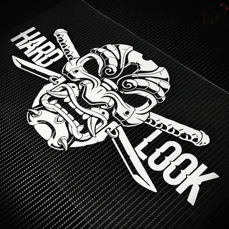 30CM Stickers reflective retro warrior Japanese ninja tough guy stickers Japanese drift car decals racing truck van wall decals