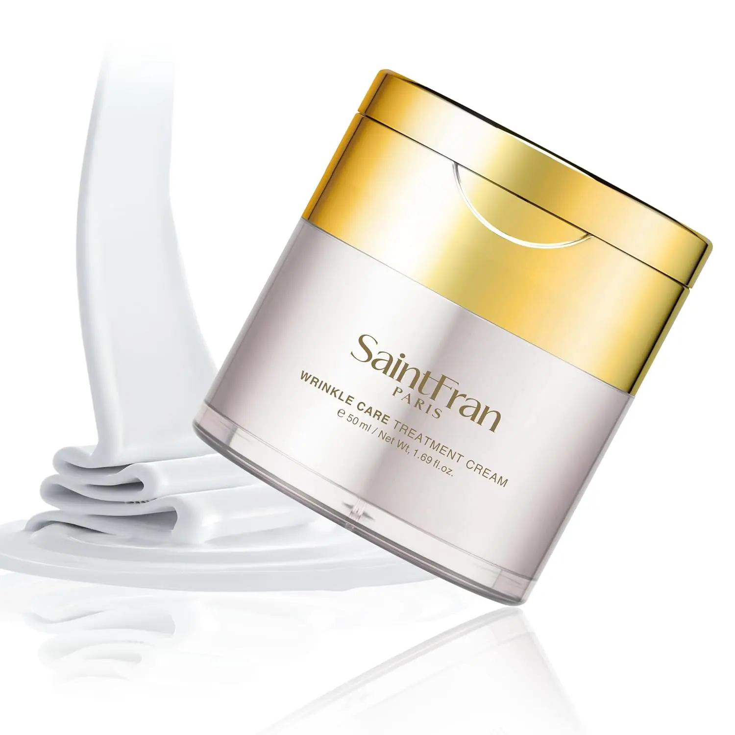 SAINTFRAN PARIS X Seoul CHRONOLIFT INTENSIVE CREAM 1.69 fl. oz. | 2-in-1 Daily Moisturizer & Overnight Mask | 72H Hydration, Wrinkle Care & Deep Nourishment for Radiant, Firm Skin