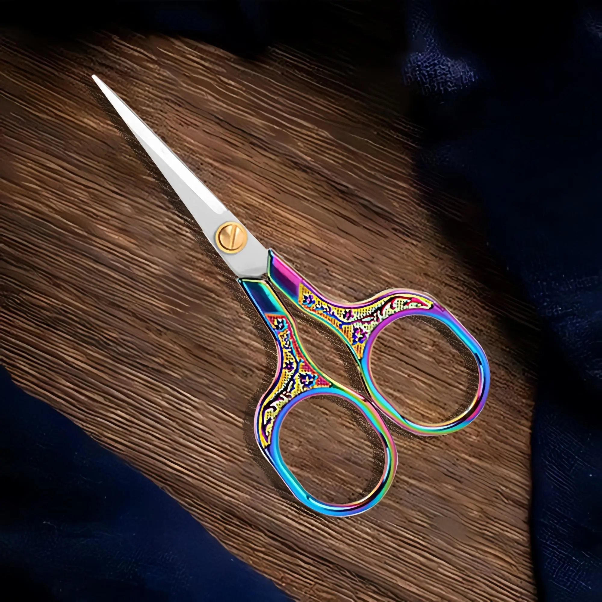 Vintage Flower Pattern Stainless Steel Scissors, Multipurpose Household Scissors, Multi-functional Scissors for Cutting Paper, Sewing, Crafting