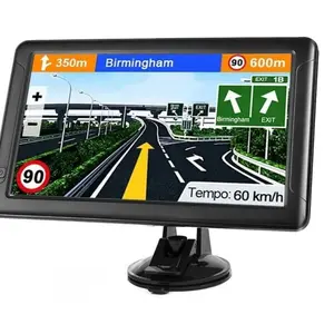 2026 New GPS Navigator for Car Truck RV 7 or 9 inch Touch Screen Latest 2025 Map Real Voice Guidance Turn-by-Turn Directions Speed & Red Light Warning Black