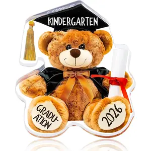 Kindergarten Graduation Gifts for Kids Girls Boys 2026 - Best Kindergarten Graduation Gifts for Daughter Son Adorable Acrylic Brown Kindergarten Graduation Keepsake Paperweight Decorations