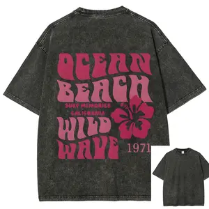 Washed with Old T-Shirt, Short Sleeve Summer Shirt, Comfortable Fit, Fashion Street Style Round Neck T-Shirt, Suitable for Daily and Outdoor Wear.