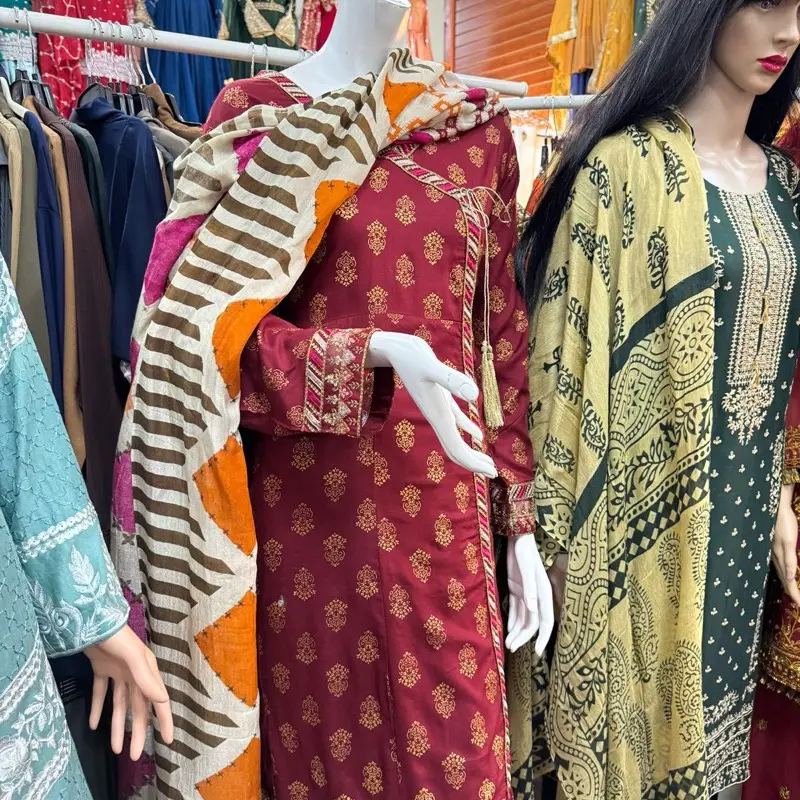 Maroon color long kurti set size 46