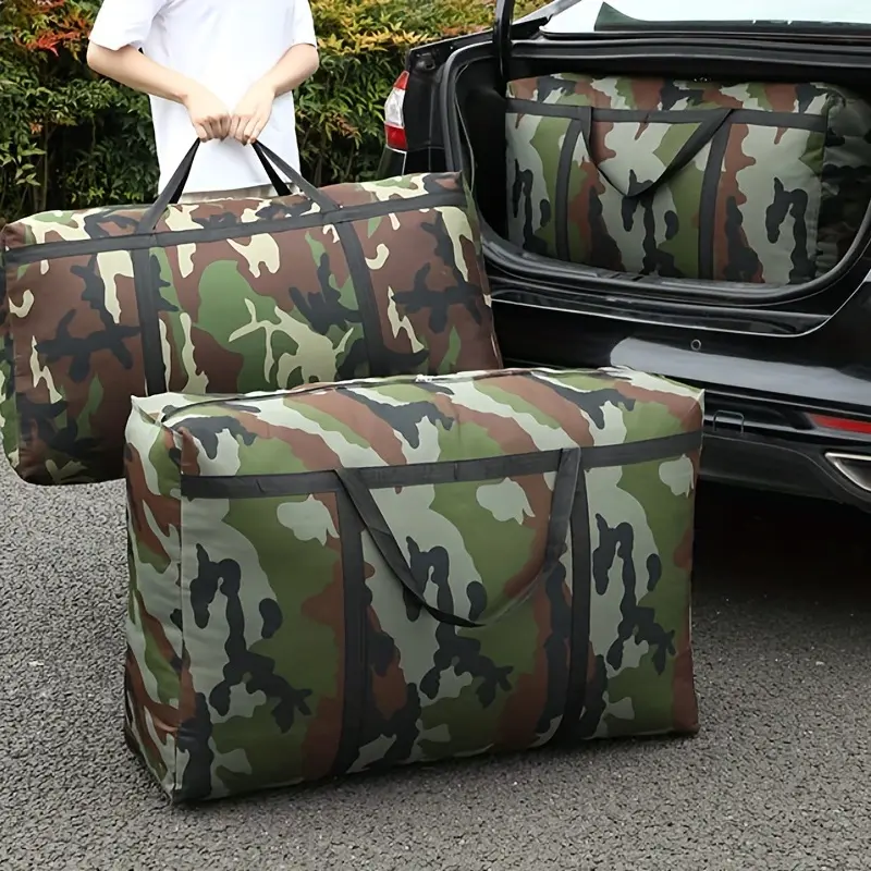 31Camo Foldable Duffle Bag - Ultra-Compact Large Capacity Storage for Quilts & Clothes - Lightweight, Portable, Perfect for Travel or Gym - Fashionable Camouflage Design