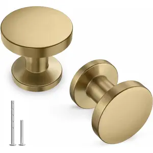 30 Pack Champagne Bronze Cabinet Knobs Round Dresser Drawer Knobs Champagne Bronze Cabinet Pulls Zinc Cabinet Hardware for Kitchen Cupboard Bathroom