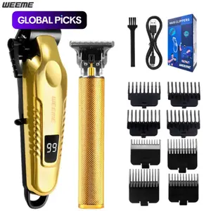 WEEME Men's Electric Shaver Set, Beard Hair Shaver, 2/3/4pcs Rechargeable Trimmer Kit, USB Charging, T-Head Design, Perfect Gift for Father Husband Boyfriend #GLOBAL PICKS