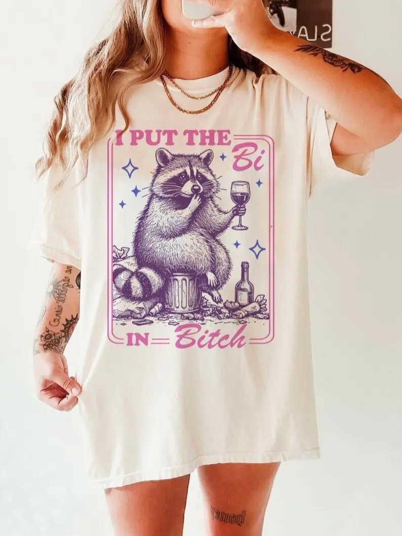 I put the bi in bitch Shirts bisexual Comfort Colors Tee, bi pride shirt subtle bisexual pride merch funny bisexual