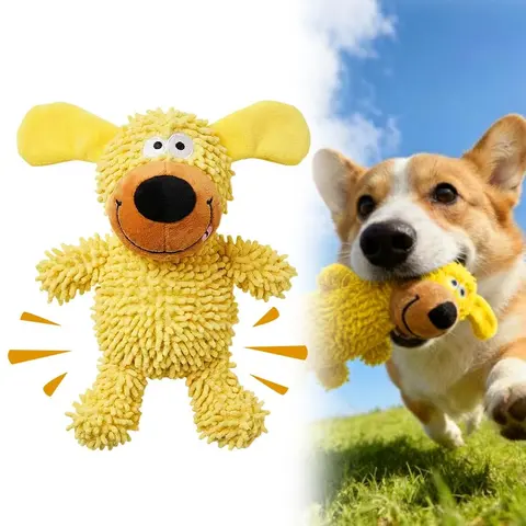 Squeaky Dog Plush Toy, for Interactive Play and Keep Busy, Dog Chew Toy, Durable Chew, Puppy Teething Toys, With Sound, Interactive Tough Chewer, Suitable For Small, Medium And Large Dogs