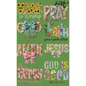 MADE TO WORSHIP (1) PREMADE GANGSHEET - 22X36 DTF TRANSFERS - DIRECT TO FILM