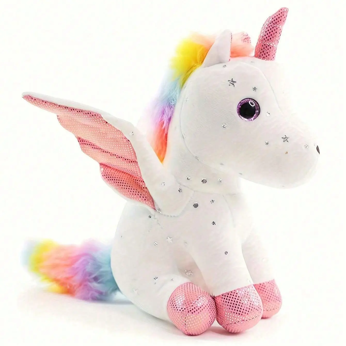Unicorn Plush Toy, Cute Unicorn Stuffed Toy, Shiny Unicorn Plush Toy, Huggable Stuffed Animal, Perfect Birthday Gift, Stuffed Animal Gifts, Home Decoration, Soft Huggable