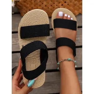 Women's Fashion Leopard Print Slingback Sandals, Casual Comfortable Flat Sandals for Summer, Lightweight Breathable Shoes for Beach Outdoor, Footwear