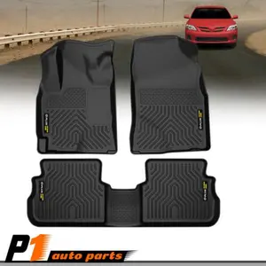 Floor Mats Fits for 09-13 Toyota Corolla/Matrix 98531 Seamless Protection Durability Waterproof Anti-Slip Car Interior Accessory  TPE All-Weather
