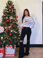 Black Farrah Distressed Flares