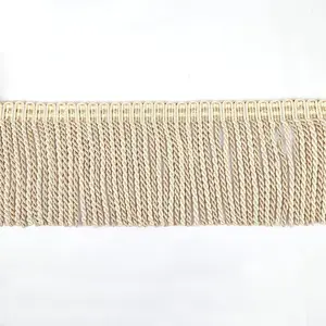 Curtain Fringes Bullion Fringe Trim 5 Yard x 5.9 Inches Fabric Trims Sewing DIY Decoration for Curtain Sofa Clothes - Beige