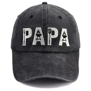 Papa Gifts for Dad Stepdad Grandpa From Son Daughter Grandkids, Grill Papa Hat for Birthday Fathers Day Retirement Xmas Gift, BBQ Chef Baseball Cap