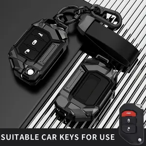 electric dipstick Zinc Alloy Car Key Case for JEEP for Wrangler JL/JLU, Gladiator JT, Sahara & Rubicon - Durable ABS Key Shell with Secure Chain Attachment, Universal Fit & Stylish Design