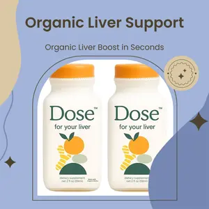 Dose Organic Wellness Shots 2oz – Powerful Liver Support, Turmeric, Milk Thistle & Dandelion Root Blend, USDA Organic, 2 Count