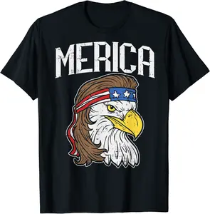 Merica Eagle Mullet Shirt 4th of July Redneck Patriot Gift - Briannama Shop 74B07CFZJS8J