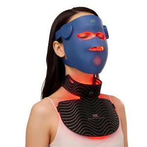 INIA GLOW 940nm 4D Face Mask & Neck Mask Bundle, Deep Dual NIR Repair (940+850nm), Cooling Therapy for Lift, Glow & Wrinkle Reduction, Face to Chest Anti-Aging,Mother's Day Special Gift