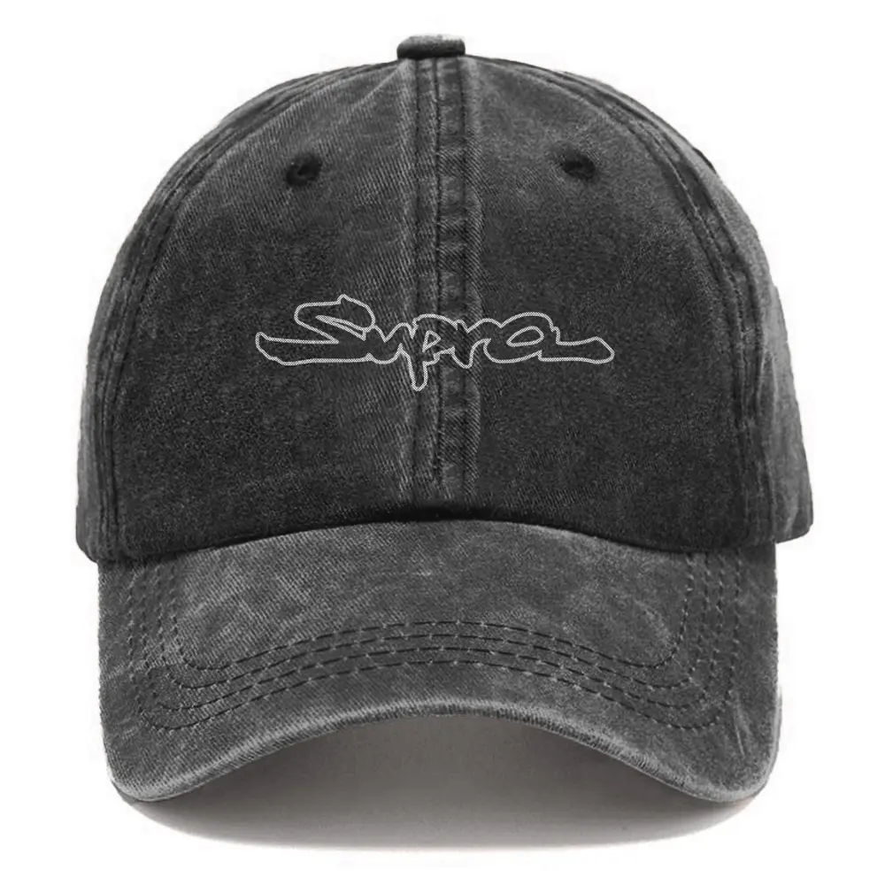 Supra Unisex Washed Vintage Baseball Cap - Adjustable Cotton Snapback Hat, Breathable, Dry-Naturally Design, Mens Hats, Distressed Hat