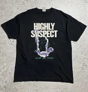 Highly Suspect Band Live on Tour T-shirt US Size: S-6XL, All Colors, Gift for Women Men, Made In USA, 100% cotton, Classic Fit, Unisex T-Shirt