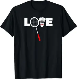 Badminton T-shirt - LOVE T-Shirt Basic Fabric for Men and Women