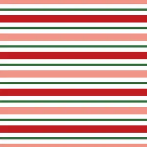 Sweet Strawberry Multicolour Stripes Quilting Cotton Fabric