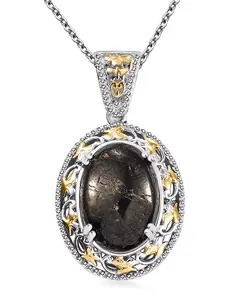 Shungite Necklace - Elegant Design with Shungite Stone Pendant and Chain for Wearable Protection & Energy Shielding