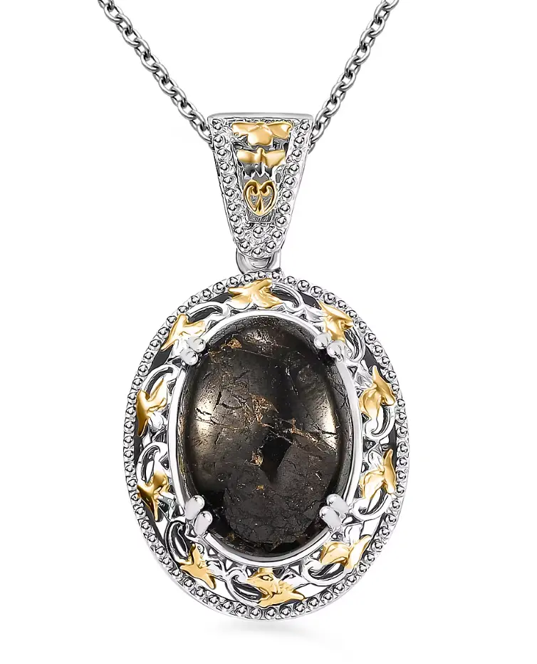 Shungite Necklace - Elegant Design with Shungite Stone Pendant and Chain for Wearable Protection & Energy Shielding