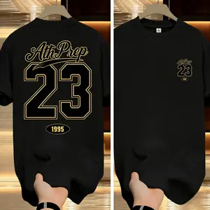 Double sided digital 23 T-shirt, creating a unique dressing style, urban street style, suitable for men, women, mothers, and friends